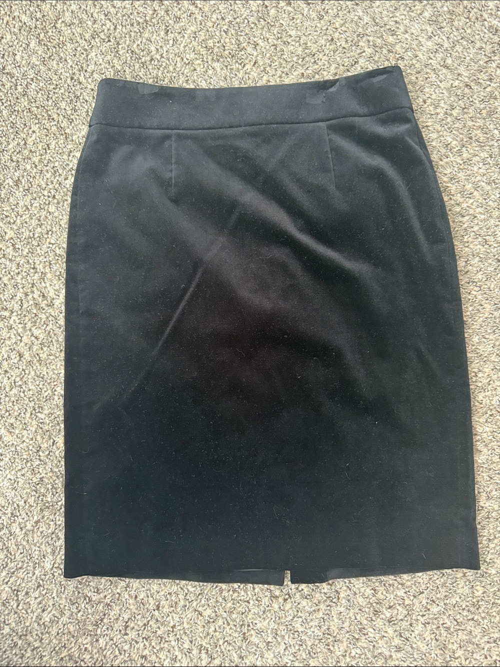 Banana Republic Black Velvet Pencil Skirt